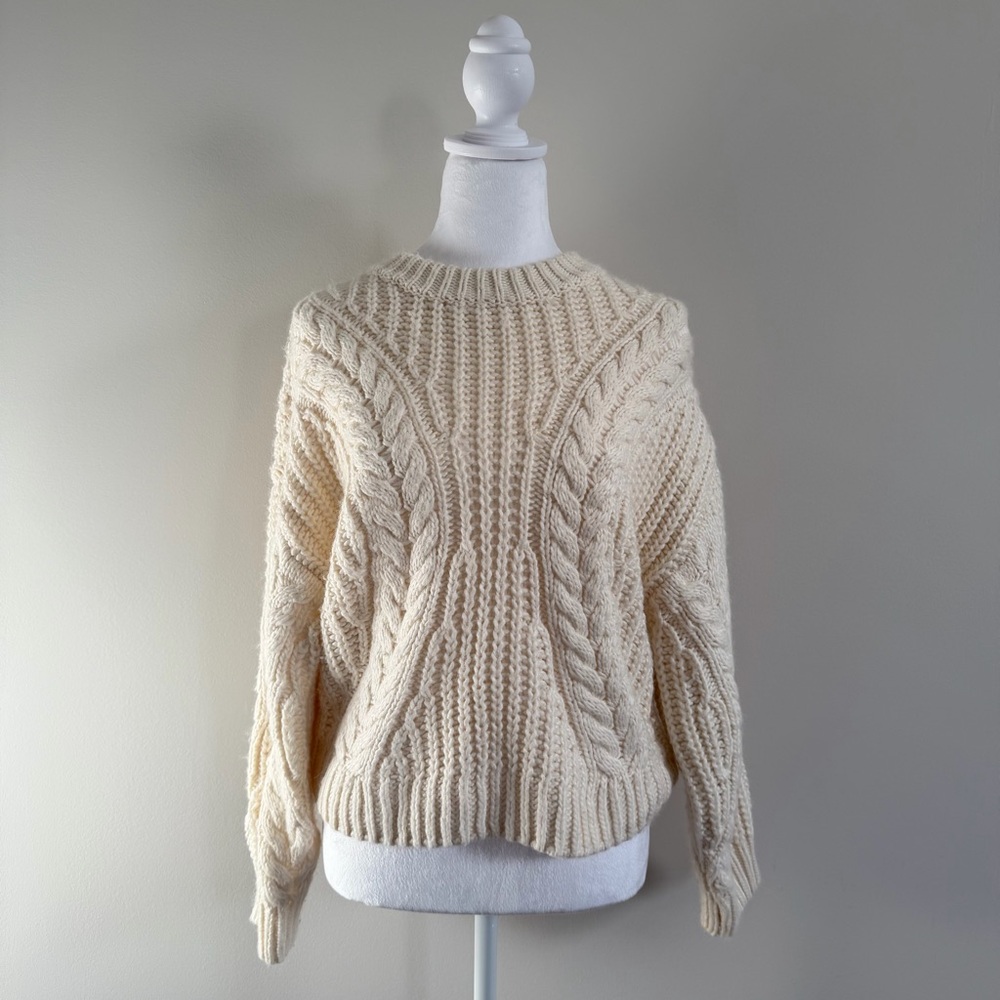 Cozy Cream Cable Knit Sweater